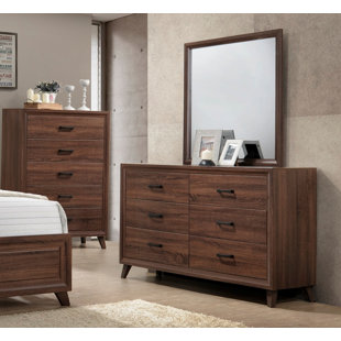 Go to store & view more images Union Rustic Lusk 6 Drawer Double Dresser with Mirror
