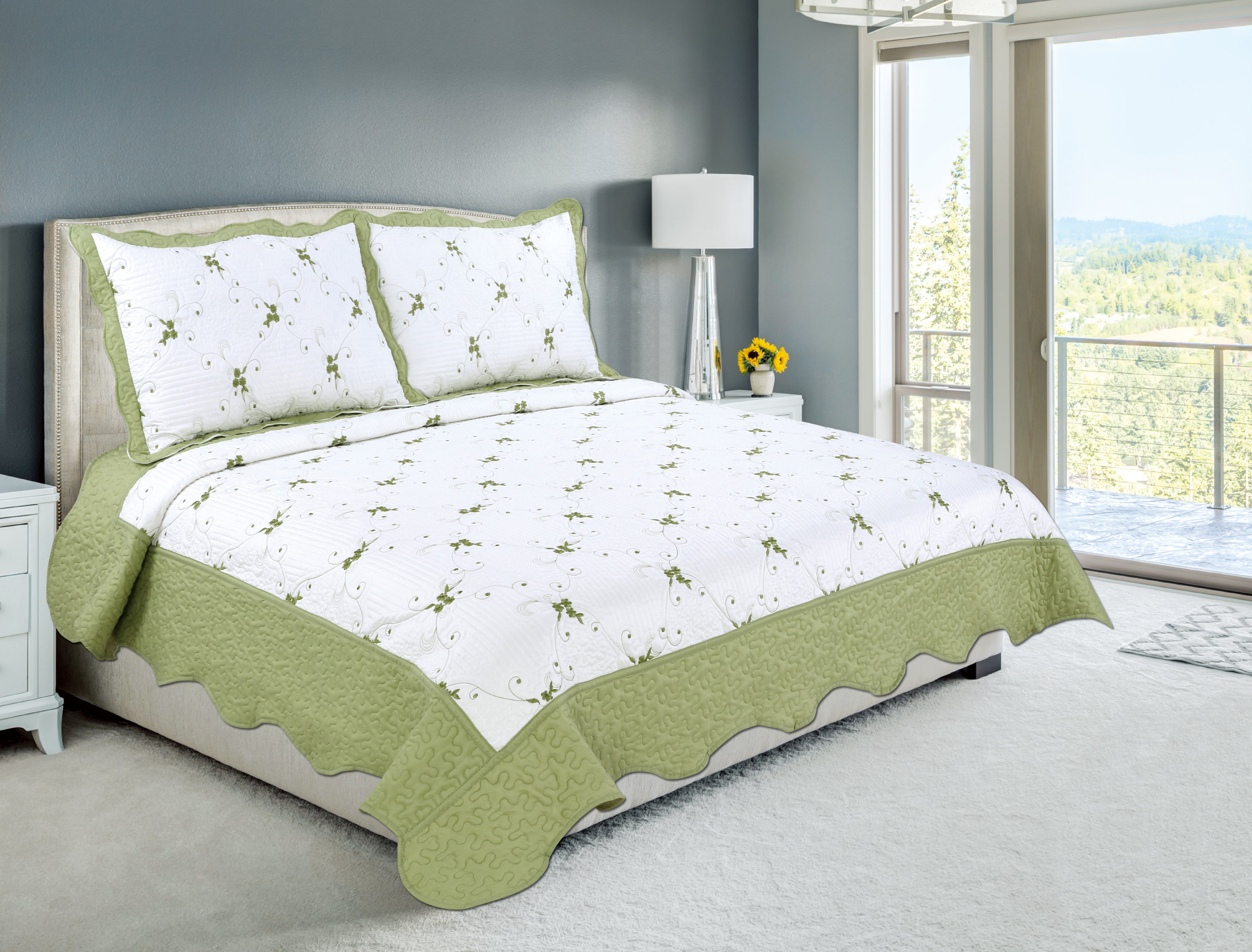 August Grove Sayreville 3 Piece California King Quilt Set Reviews Wayfair