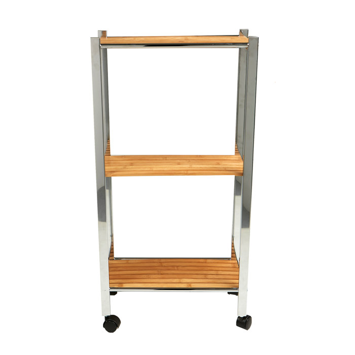 Mind Reader 3 Tier Slim Eco Friendly Bamboo Kitchen Cart Reviews 3 Tier Slim Eco Friendly Bamboo Kitchen Cart