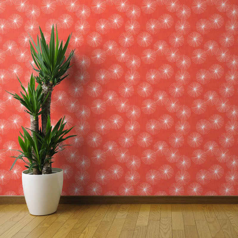 Spoonflower Chul Dandelion Floral Removable Peel And Stick