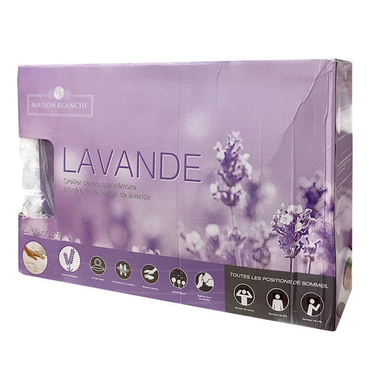 lavender memory foam pillow