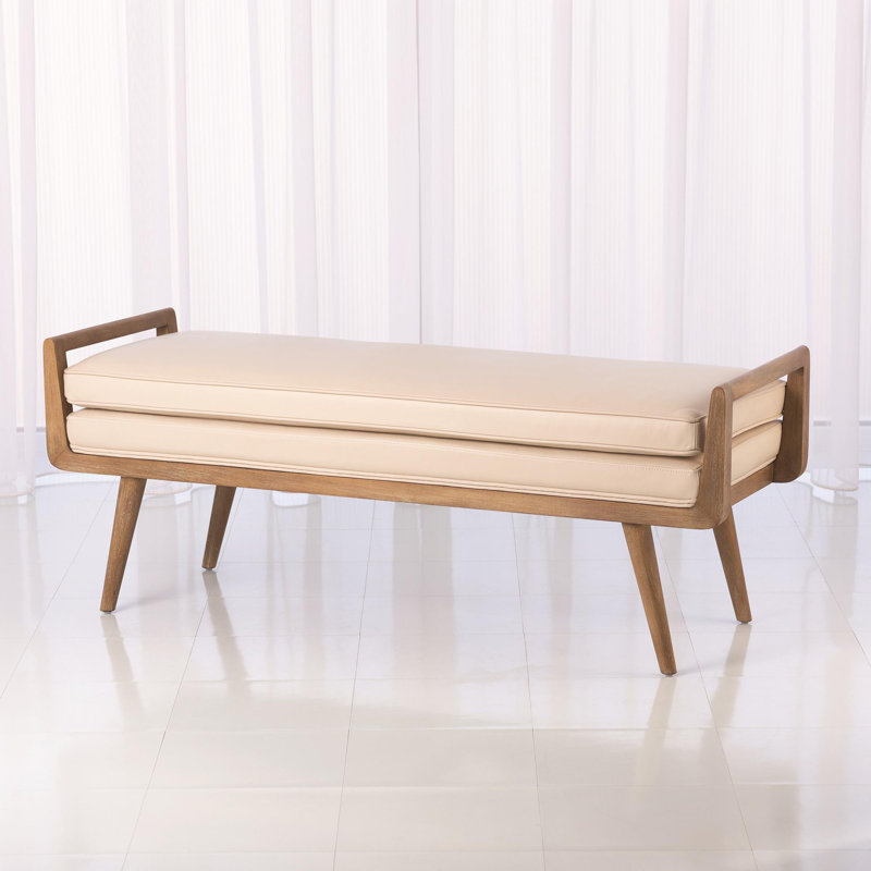 Global Views Lucas Long Faux Leather Bench Wayfair