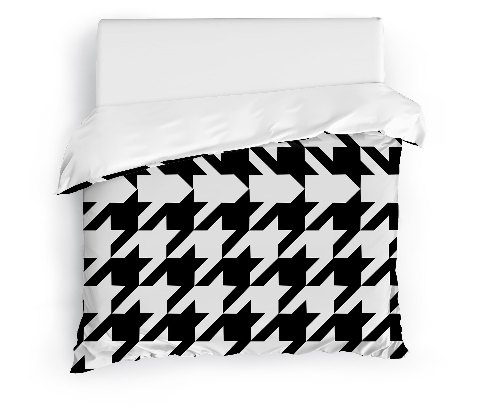 Wrought Studio Griffeth Oversized Houndstooth Duvet Cover Wayfair