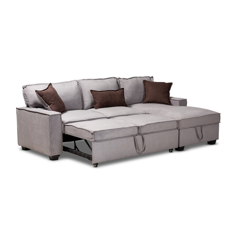 Winston Porter Hersh Right Hand Facing Sleeper Sectional Reviews Wayfair Ca