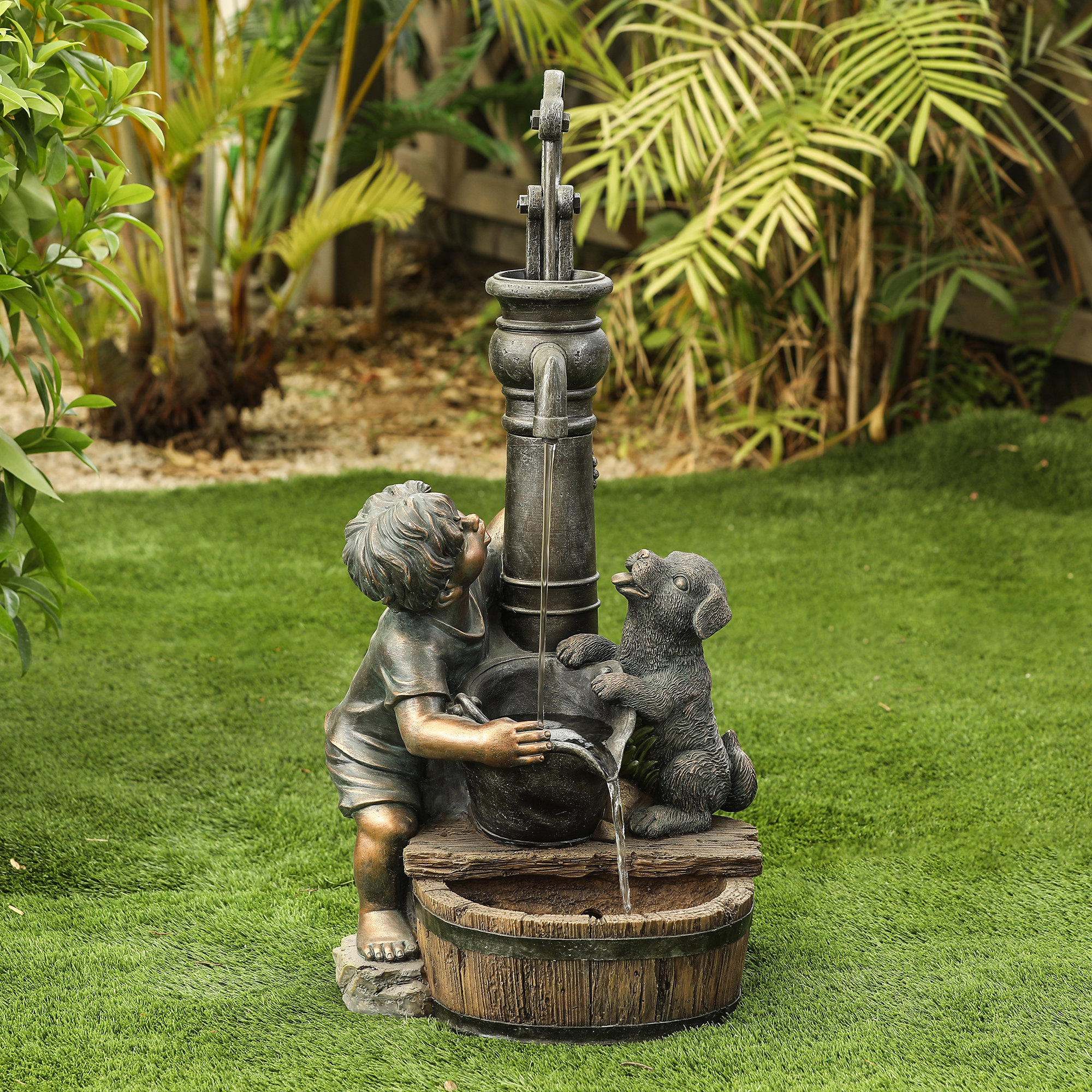 dog garden fountain
