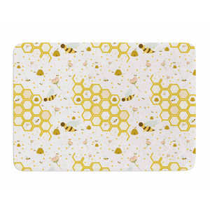 Honey Bees by Stephanie Valet Memory Foam Bath Mat