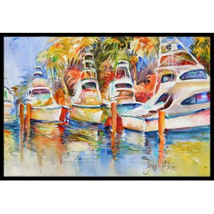 Fishing Boats At The Dock Doormat