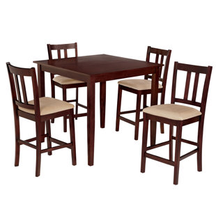 Atterberry 5 Piece Solid Wood Dining Set