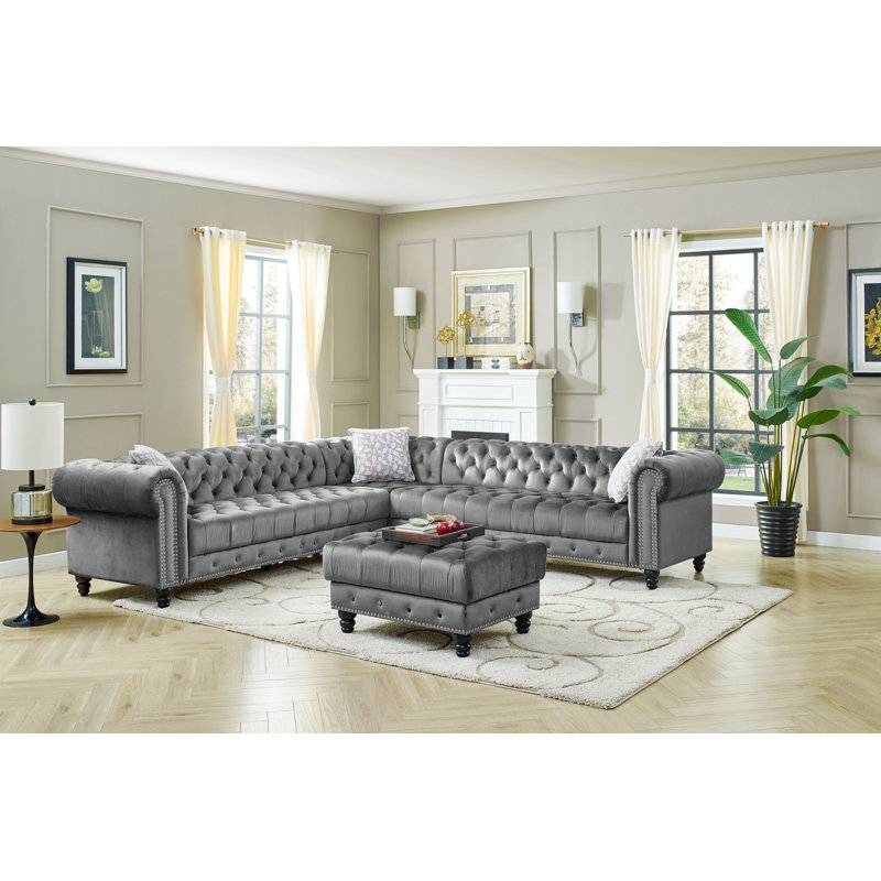 House Of Hampton Severus Symmetrical Modular Sectional Sofa With House Of Hampton Severus Symmetrical