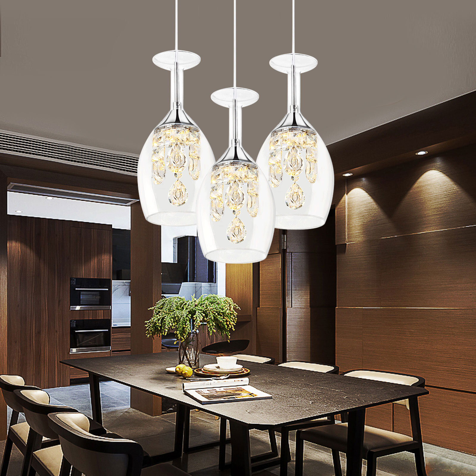 Modern Crystal 5W LED Ceiling Light Fixture Pendant Lamp Lighting Chandelier lot 