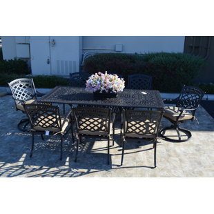 Go to store & view more images Wildermuth Modern 9 Piece Dining Set with Cushions by Fleur De Lis Living
