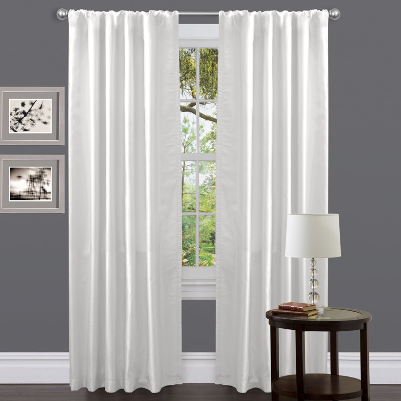 Lush Decor Venetian Floral Semi Sheer Rod Pocket Single Curtain
