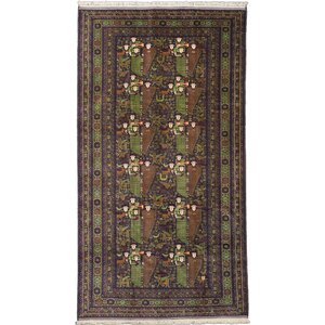 One-of-a-Kind Finest Rizbaft Hand-Knotted Brown/Green Area Rug