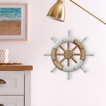 Details about   Beautiful Ship Wheel Wall Hanging Showpiece 18'' Inches Home & office Wall Decor 