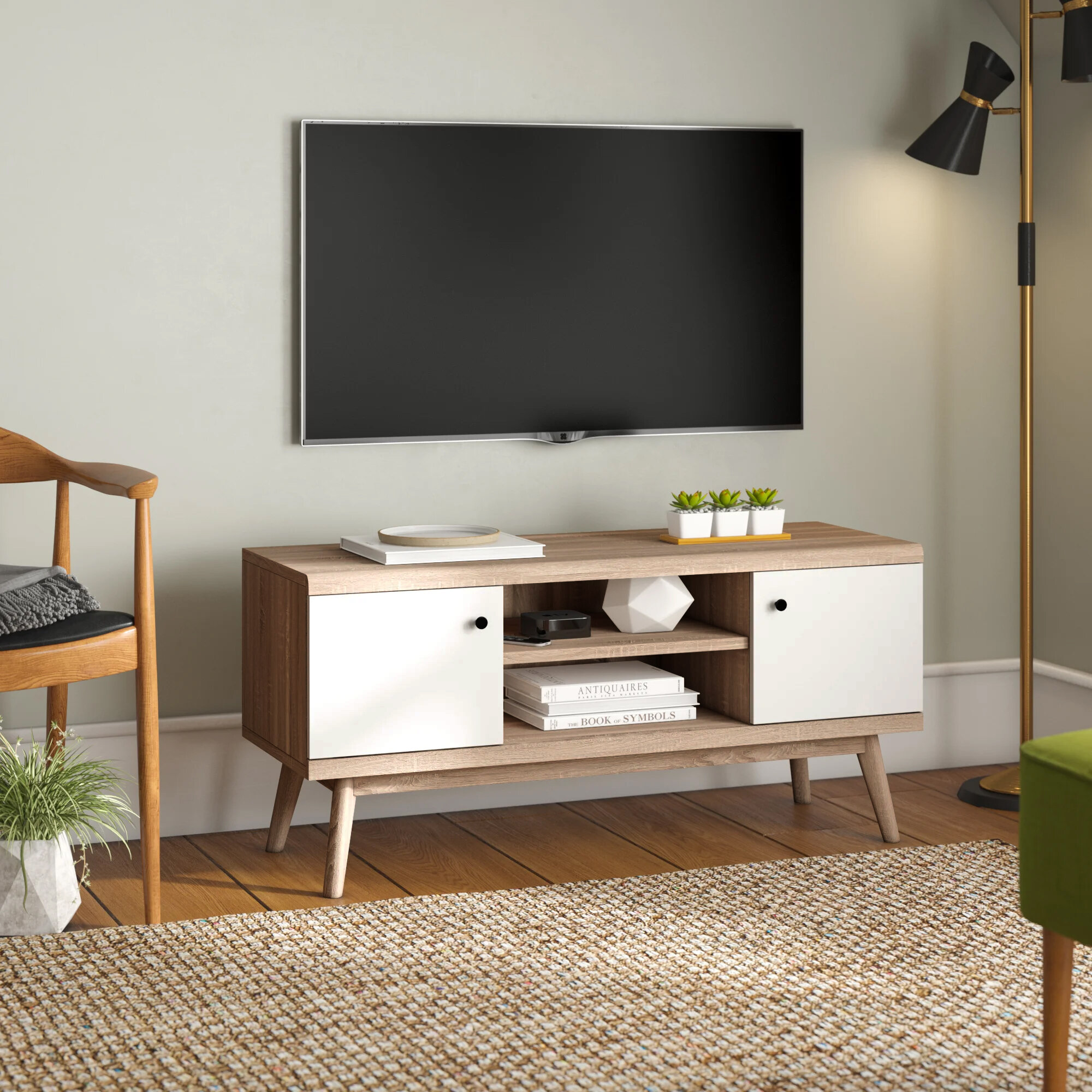 Wrought Studio Cockfosters Tv Stand For Tvs Up To 49 Reviews Wayfair