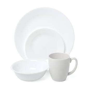 Corelle Livingware Winter Frost 16 Piece Dinnerware Set Service
