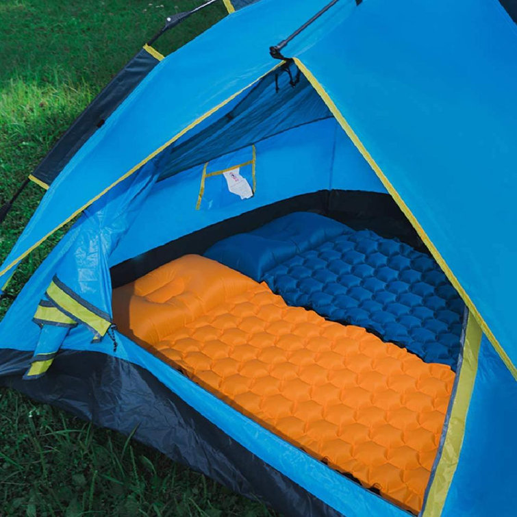 Inflatable Camping Sleeping Pad with Pillow Air Cells Design Lightweight Compact Mat for Hiking Backpacking Travel Inflatable Camping Sleeping Pad with Pillow Air Cells Design Lightweight Compact Mat for Hiking Backpacking Travel