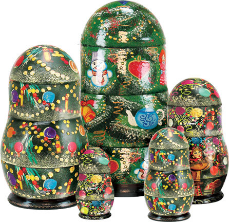 christmas stacking dolls