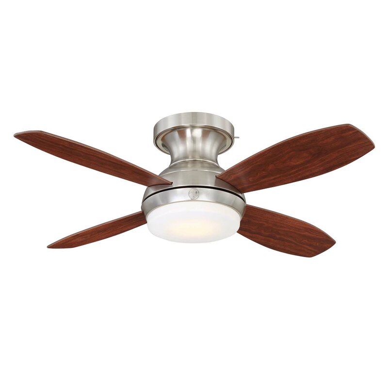 Ge 52 Skyplug Pierson 4 Blade Led Ceiling Fan With Remote Light