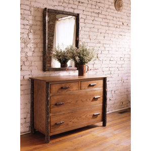 Berea 4 Drawer Dresser with Mirror by Flat Rock Furniture