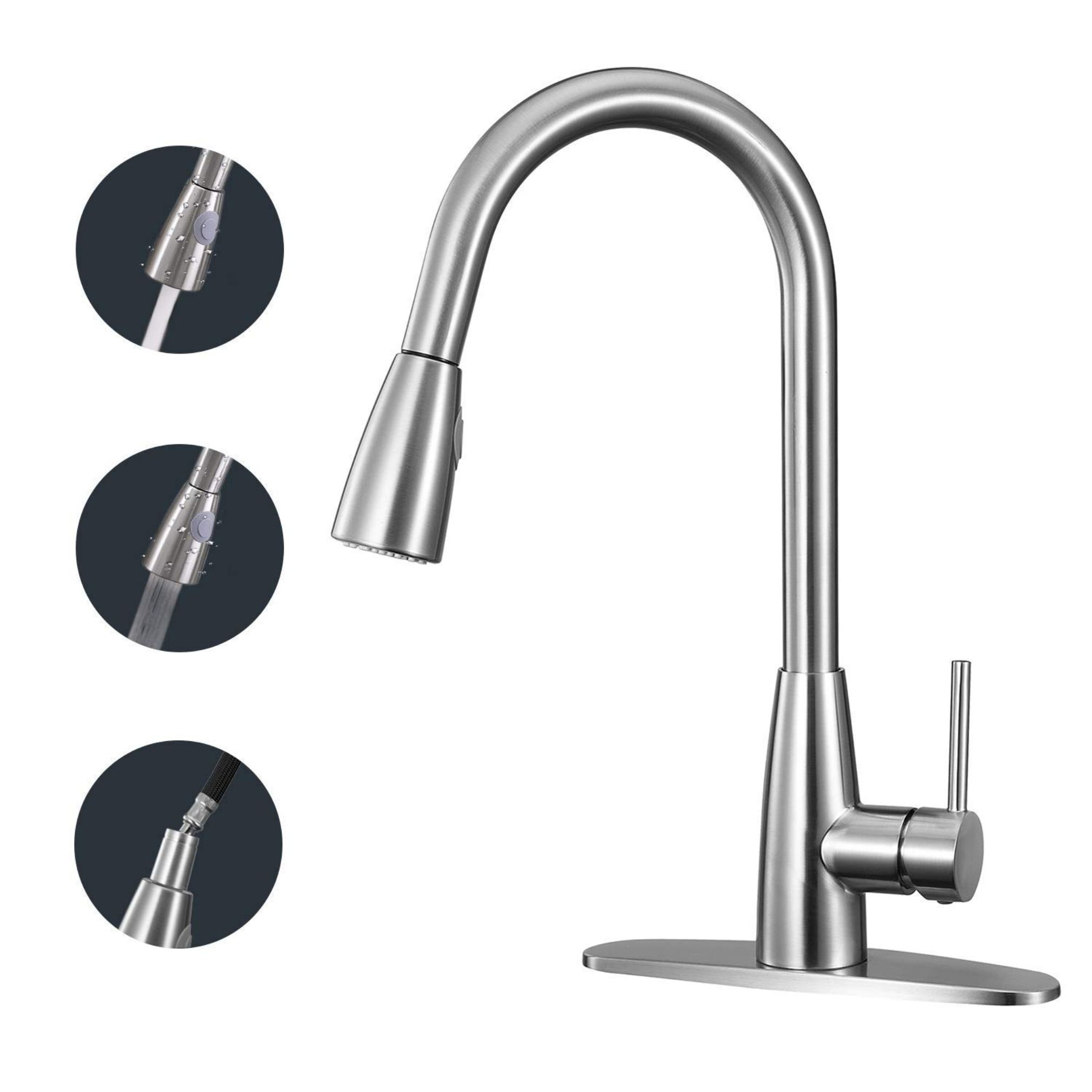 Anza Pull Down Single Handle Kitchen Faucet Wayfair