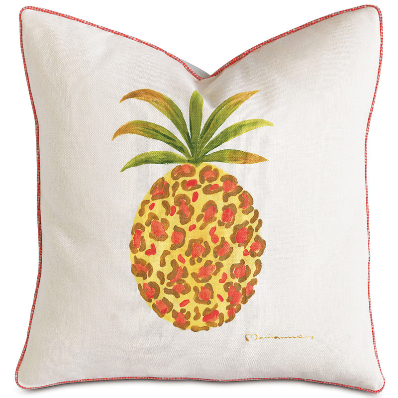 Eastern Accents Barclay Butera Hand Painted Pineapple Throw Pillow