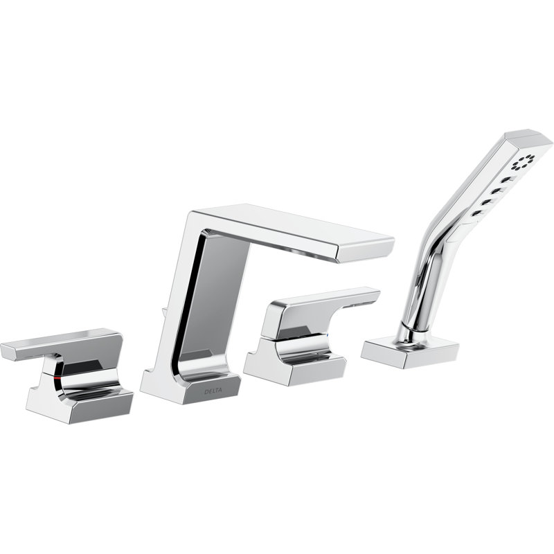 T4799 Bl Delta Pivotal Double Handle Deck Mounted Roman Tub Faucet