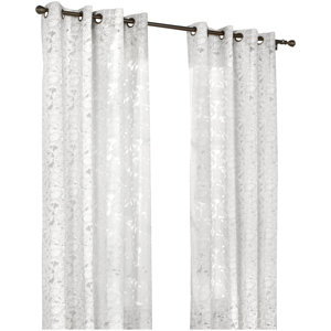 Hinckley Nature/Floral Sheer Grommet Single Curtain Panel