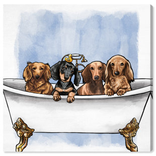 dog bath art