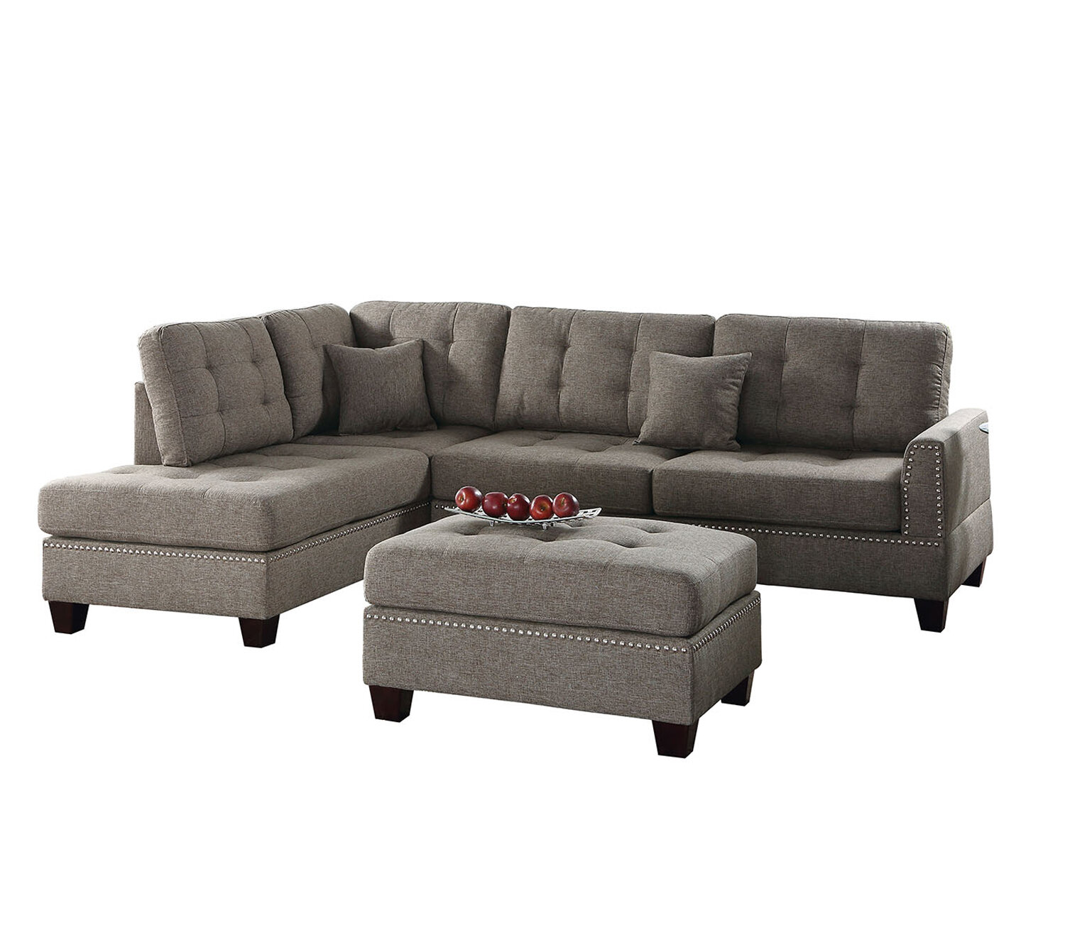 Romulus Sectional With Ottoman