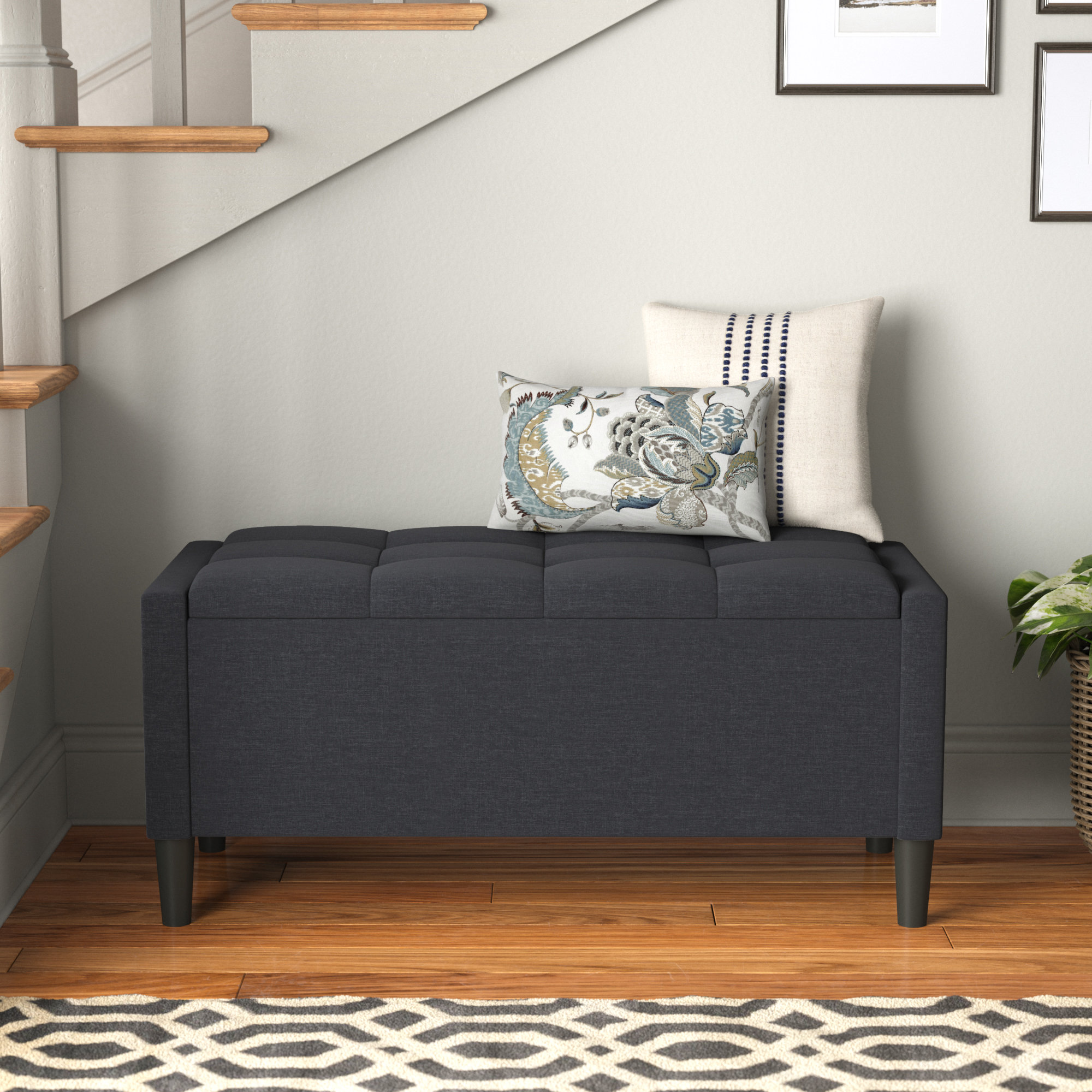 Andover Mills™ Friesen Upholstered Flip Top Storage Bench & Reviews