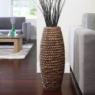 Aurora Brown 23.5'' Manufactured Wood Floor Vase