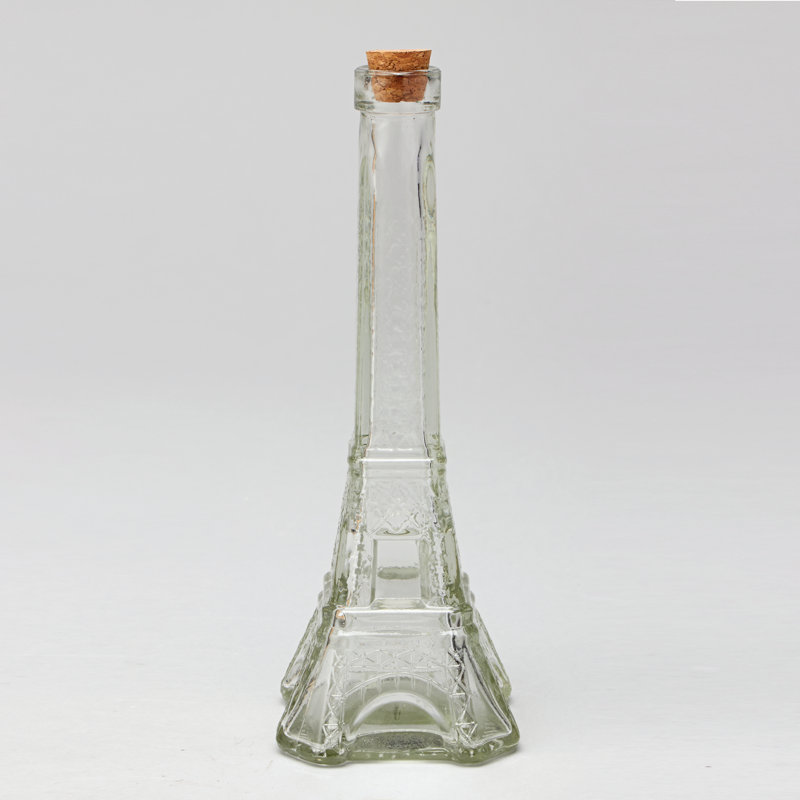 Winston Porter Sinclair Glass Eiffel Tower Decorative Bottle Wayfair