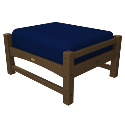 Rockport Club Ottoman Trex Outdoor Color: Tree House / Navy