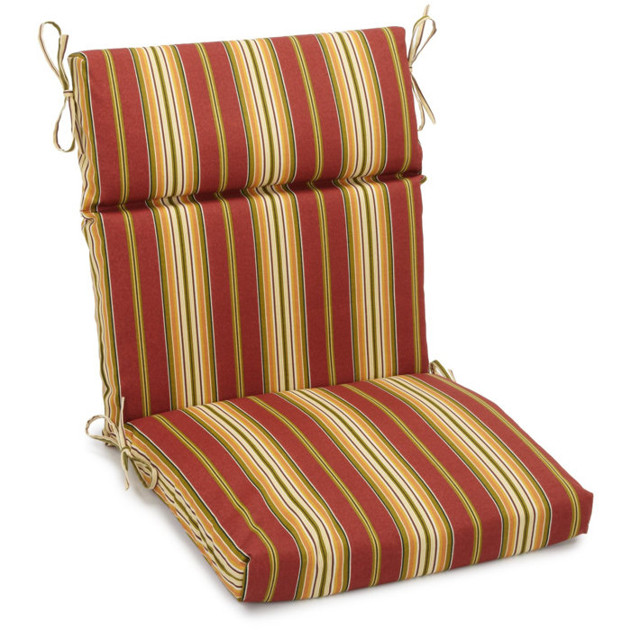 Charlton Home Kingsley Stripe Indoor Outdoor Chair Cushion