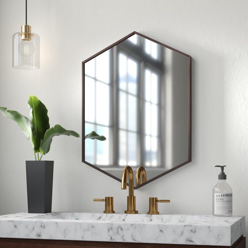 Mercury Row Logsdon Mid Century Hexagon Beveled Accent Mirror Reviews Wayfair