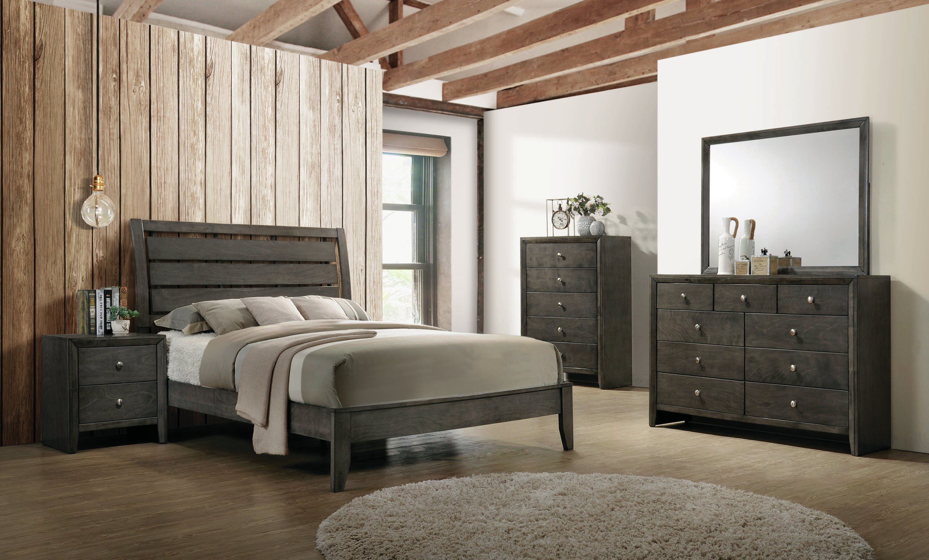 Foundry Select Winfrey Standard 5 Piece Bedroom Set & Reviews | Wayfair