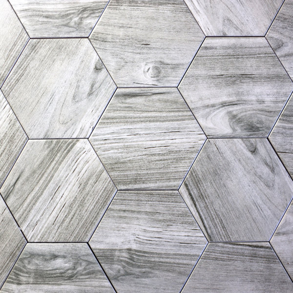 Abolos Artisan Wood 8 X 8 Ceramic Hexagon Tile Wayfair