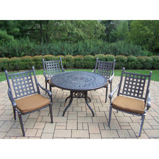 Go to store & view more images Vandyne 5 Piece Round Dining Set with Cushions by Darby Home Co