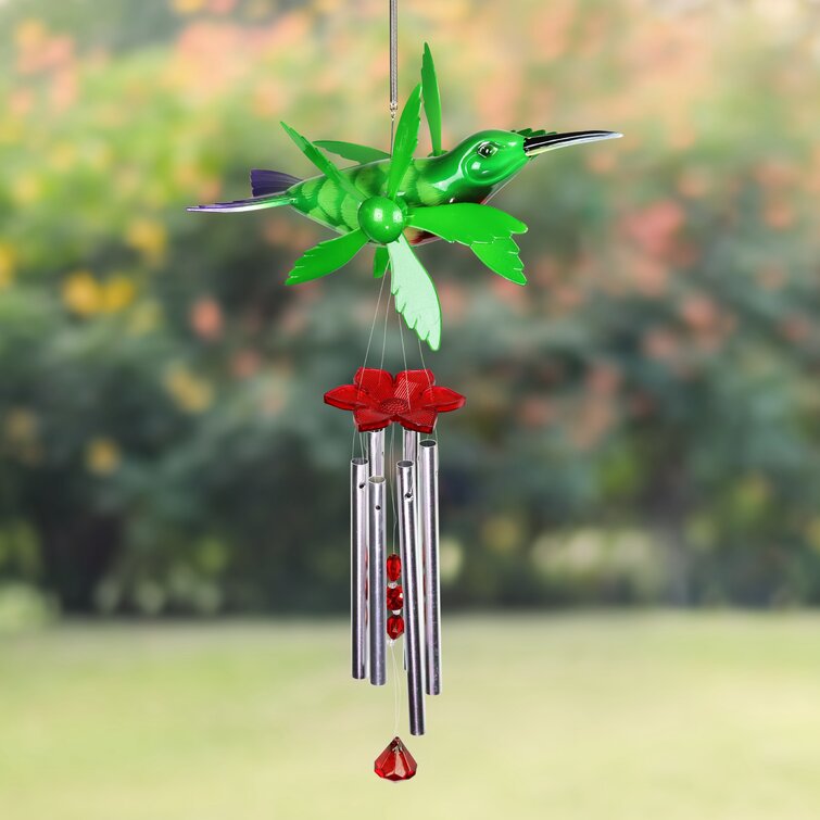 Arlmont & Co. Kimberly Throat Hummingbird Whirligigs Wind Chime ...