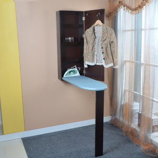 Wall Mounted Ironing Boards You Ll Love Wayfair Mon Cheri Wooden Mirrored Built In Ironing Board