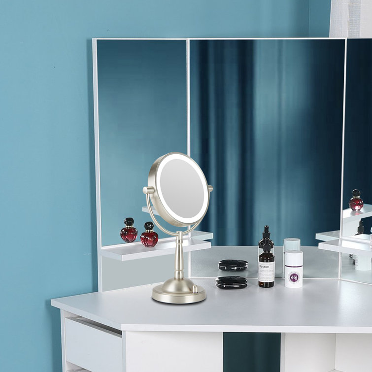 Rosdorf Park Cedrick Double Sided Glam Lighted Magnifying Makeup Shaving Mirror Reviews Wayfair Rosdorf Park Cedrick Double Sided Glam Lighted Magnifying Makeup Shaving Mirror Reviews Wayfair