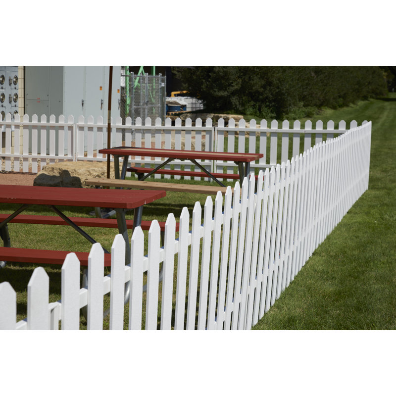 Click It Picket 3 5 Ft H X 8 Ft W White Metal Fencing Wayfair