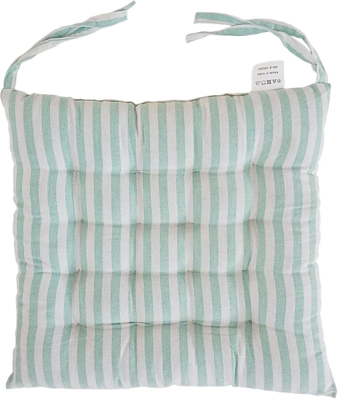 Melange 100 Cotton Square 16 X 16 Chair Cushions Set Of 12 Green Stripes Wayfair