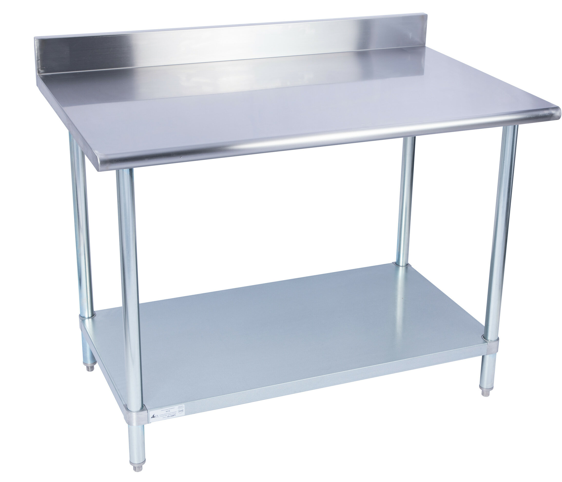Profeeshaw Stainless Steel Prep Table 30×60 Inch NSF Commercial Work Table with Undershelf for Kitchen Restaurant 