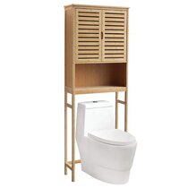 Over Toilet Cabinet Bathroom Storage Rack Space Saver Shelves Organizer Bamboo 