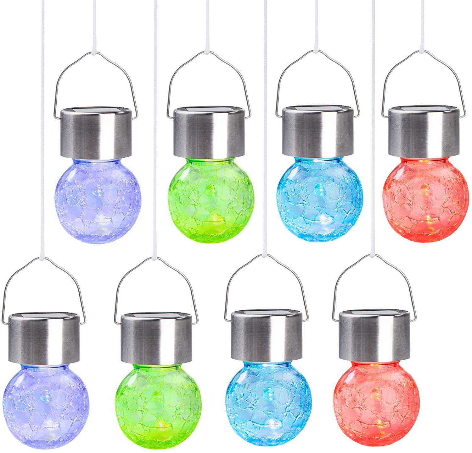 Colorful Hanging LED Light Solar Rotatable Lamp Bulb Fr Garden Yard Path Walkway Colorful Hanging LED Light Solar Rotatable Lamp Bulb Fr Garden Yard Path Walkway