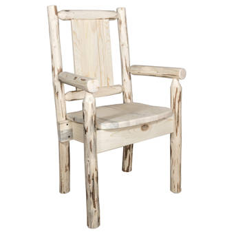 Loon Peak Debbi Rustic Solid Wood Dining Chair Wayfair Ca