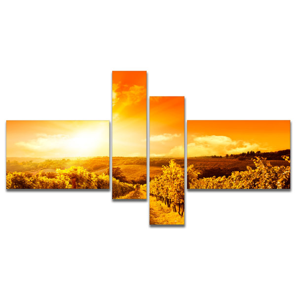 East Urban Home Scenic Sunset Road In Italy Photographic Print Multi Piece Image On Canvas Wayfair