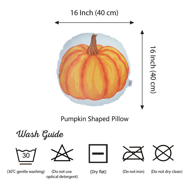 pumpkin shaped throw pillow
